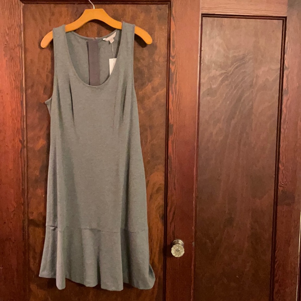 Banana Republic gray tank dress with tulip skirt